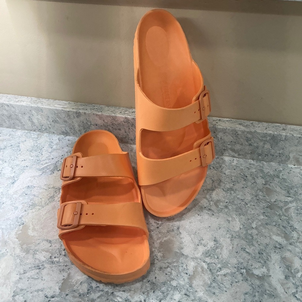 Birkenstock Sandals Arizona EVA 45 Orange Waterproof Lightweight Slide Sandals
